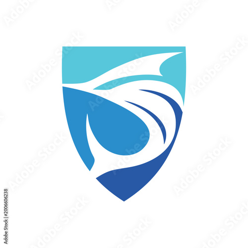 Modern marlin fish icon set in clean style. Suitable for app UI, web design, interface and digital product use.