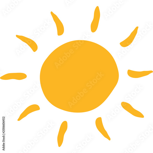 Summer Sun Hand Drawn