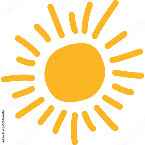 Summer Sun Hand Drawn