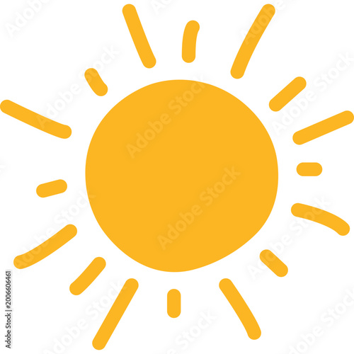 Summer Sun Hand Drawn