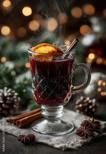mulled wine with spices