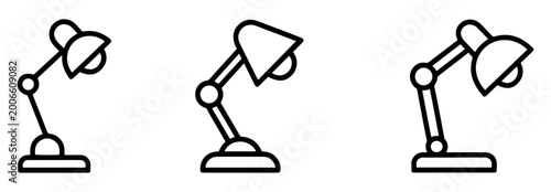 Obraz na płótnie desk lamp icon collection