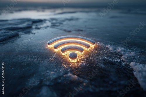 Wireless Signal Waves 3D Icon Phonk Aesthetic