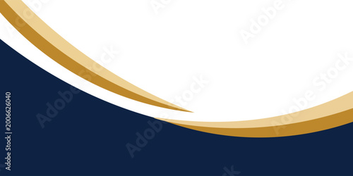 Modern Navy Blue and Gold Luxury Abstract Wave Background for Business Corporate Design