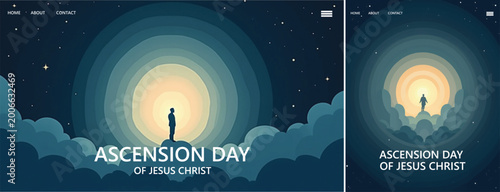 фотографія Elegant ascension day background, Illustration ascension day background for webs