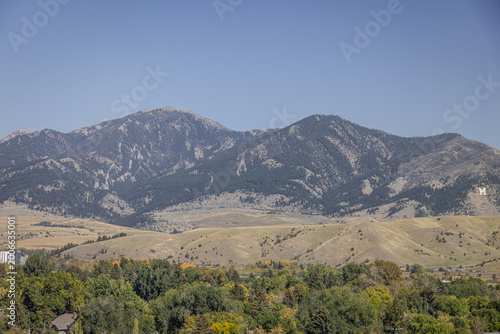 Принти на полотні View of mountains from Bozeman, Montana, USA