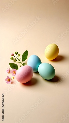 easter eggs and flowers