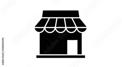 Vector illustration of storefront icon on a transparent background