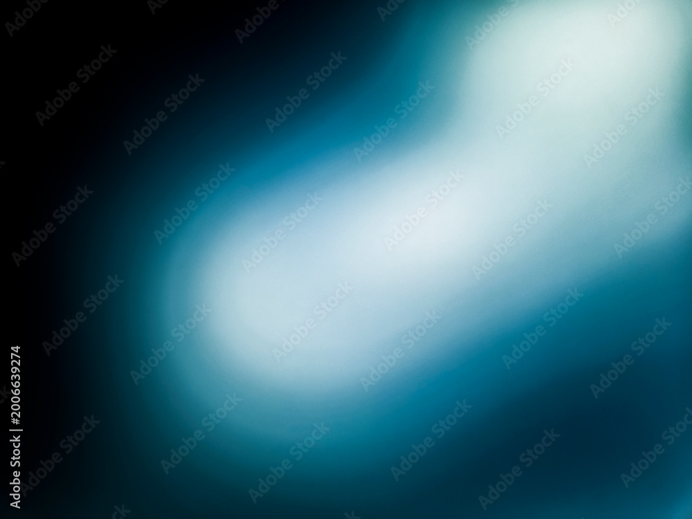 Fototapeta premium Abstract light background gradient blurry soft smooth motion bright shine image of blue, Black, White, Turquoise, Teal colors gradient used as an illustration. Designing posters or advertisements