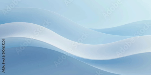 Bilde på lerret An abstract blue wave background design featuring soft flowing curves and a smoo