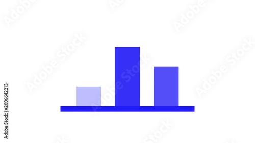 A minimalist vector illustration and animated chart concept, depicting rising financial metrics and business growth, optimized for modern data analytics and stock market trend applications