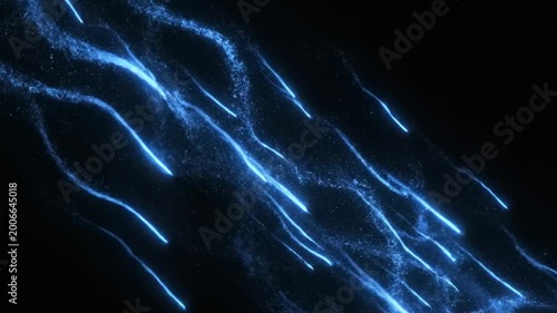 Blue light streaks on black background.