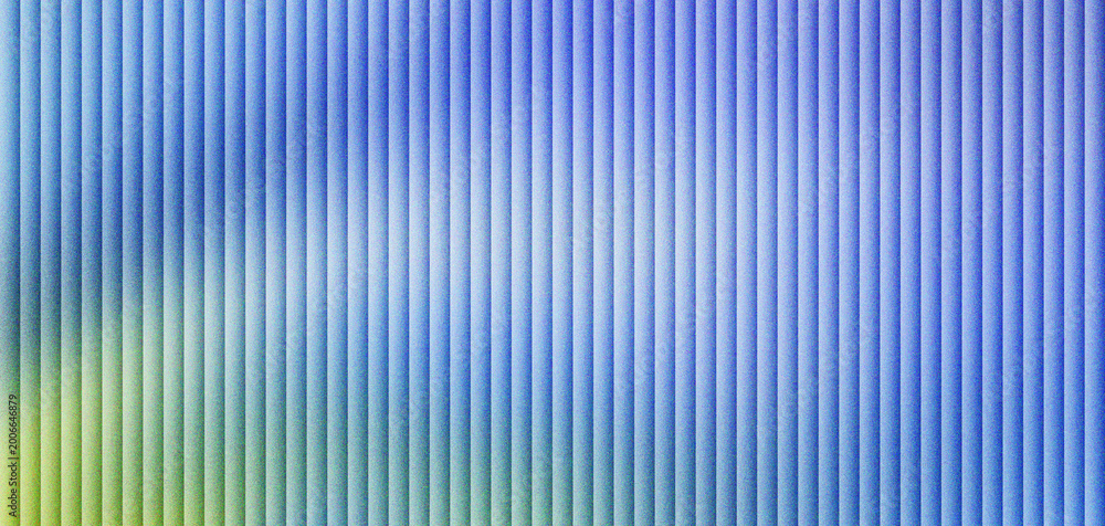 Obraz premium Abstract vertical line pattern with blue and green gradient, modern textured background with rhythmic parallel stripes, soft blurred geometric wallpaper for digital marketing and web design