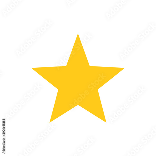 Golden star symbol icon yellow rating starfish shape