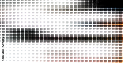 Obraz na płótnie A pixelated abstract image showcases a gradient of colors transitioning from black to white and brown