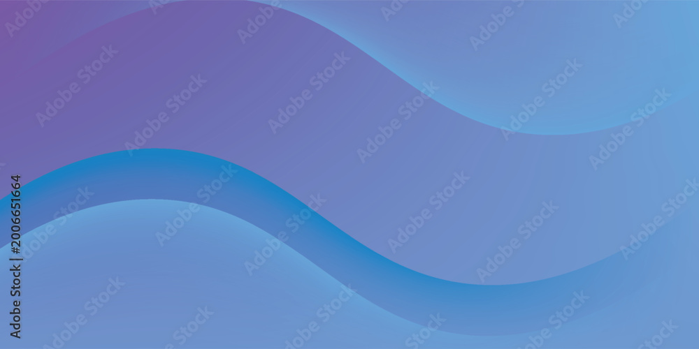 Fototapeta premium Banner background, blue and purple gradations, colorful, wavy effect stye.