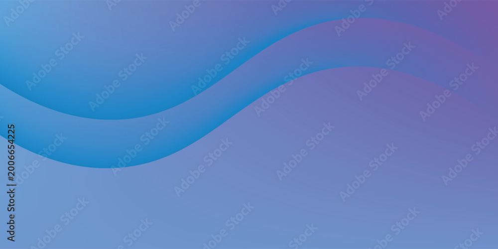 Fototapeta premium Banner background, blue and purple gradations, colorful, wavy effect stye.