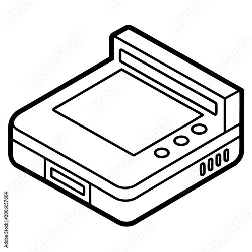 Game Console line art vector