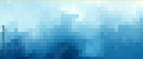 Εκτύπωση καμβά Blue pixel gradient background generating abstract pattern design