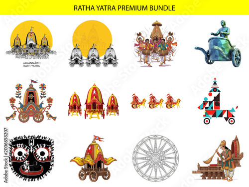 Hindu festival holi icons and characters