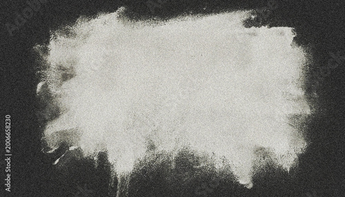 White spray paint line on black background. Noises and grain texture illustration.	