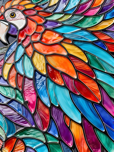 abstract colorful macaw feathers background