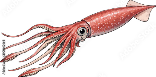 Architeuthis dux illustration art