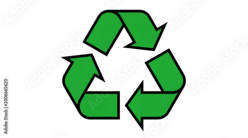 Green recycling sign with the words recycling in the middle recal icon.