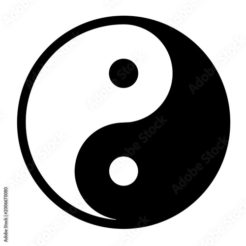 yin yang symbol illustration vector