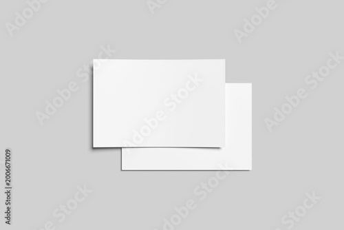 Blank Postcard Mockup - 3D Illustration