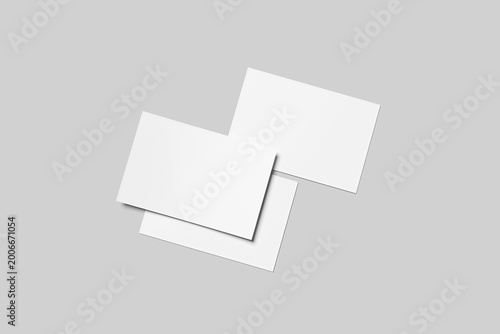Blank Postcard Mockup - 3D Illustration