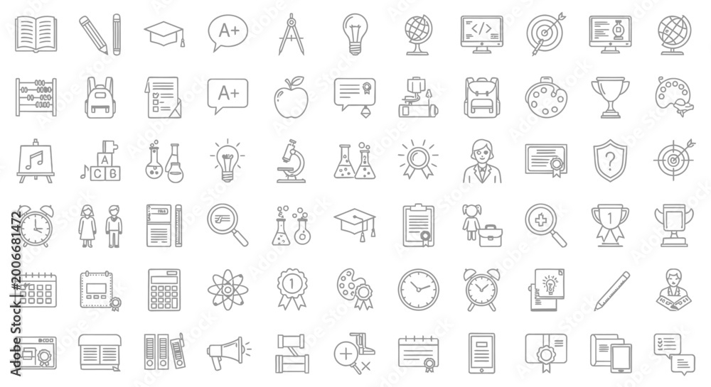 Obraz premium Collection of various business icons.