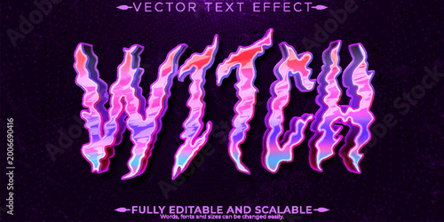 Photos Horror movie text effect, editable vintage and scary text style