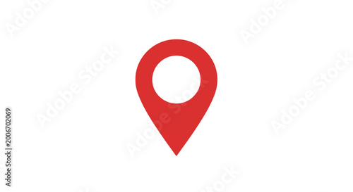 Canvas Print Red Location Pin Icon Pointer Symbol.
