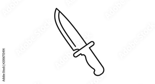 Tableau sur toile Knife with pointed blade edge.