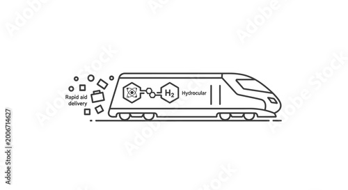 Foto Hydrogen Fuel Cell Train Technology.