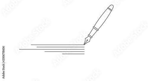 Fountain pen writing on paper.