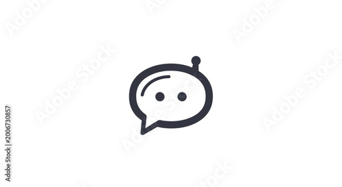 Bild auf Leinwand Simple black speech bubble icon.