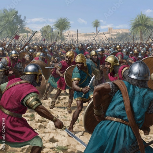 Through various regions, David crushes Philistine forces again and again, securing Israel’s place with courage, strategy, and lasting strength.
