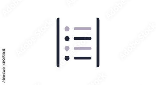 Simple list menu icon design.