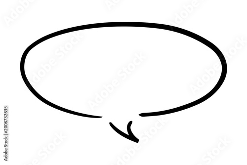 Canvastavla ペンの手書き吹き出し_黒