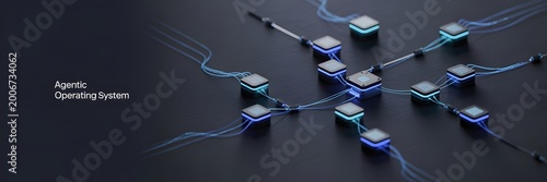 Agentic operating system concept with interconnected modular ai nodes