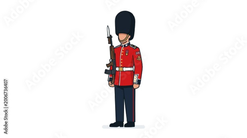 Billede på lærred England soldier isolated icon vector illustration design , vector icon , white b