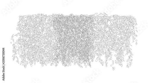 Bild auf Leinwand Natural hedge wall texture vector set isolated on transparent background for landscape use