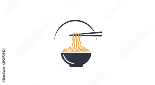 Photography Noodle dish with chopsticks eating.