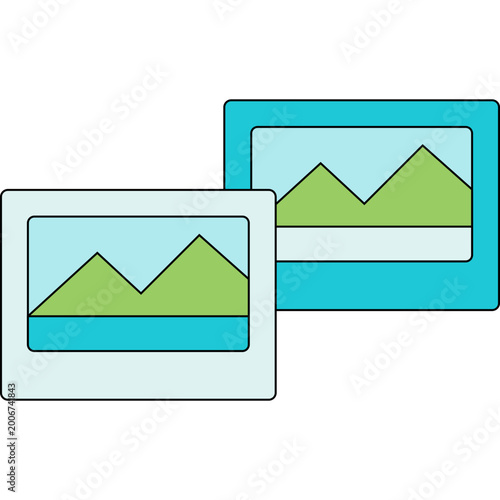 Free Download Two Landscape Photo Frames Icon - GFXLoad