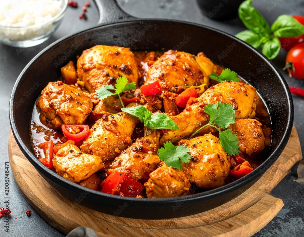 Fototapeta premium Chicken Karahi würzig