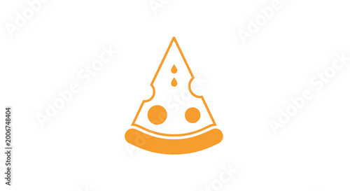 Tableau sur toile Slice of pizza with melted cheese.