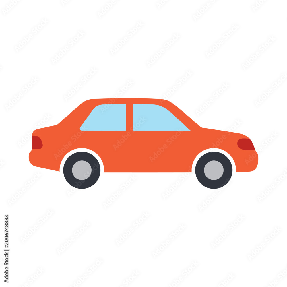 Fototapeta premium An illustration of a car speeding on the road