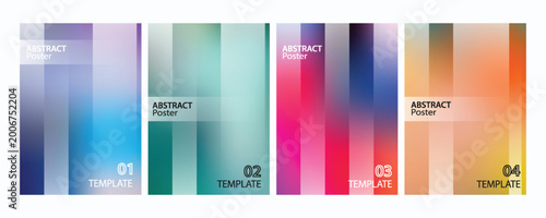 Abstract Soft Blue Purple Gradient Background with Vertical Stripes Minimal Poster Template